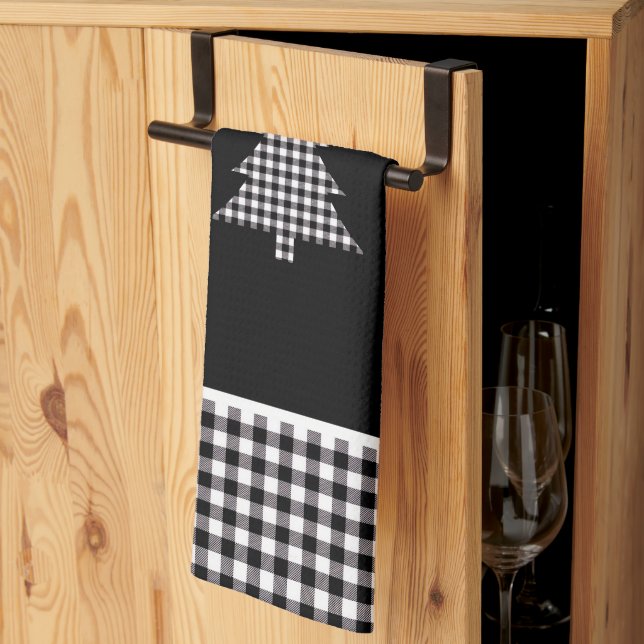 Buffalo Plaid Tree Kitchen Towel (Thirds Fold)