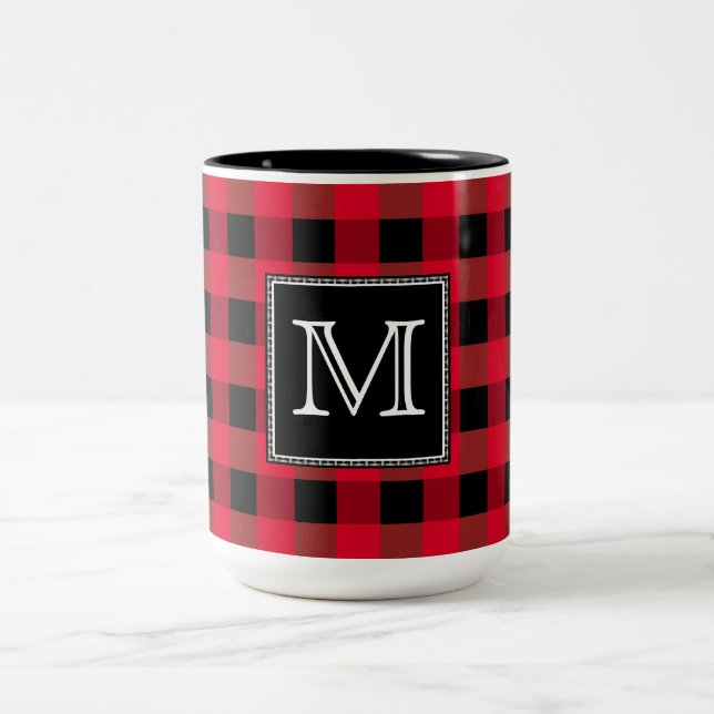 Buffalo plaid Two-Tone coffee mug (Center)