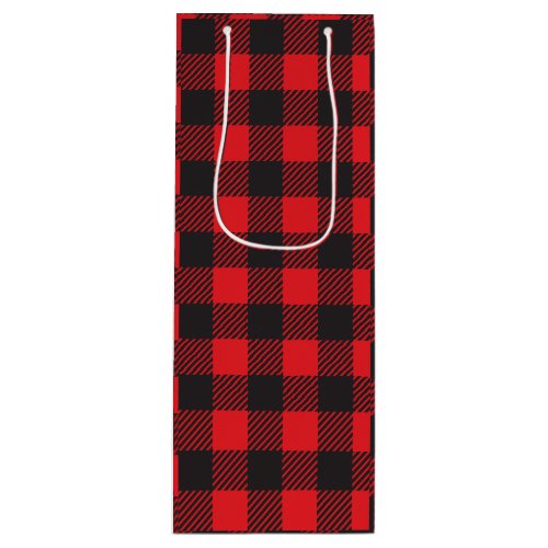 BUFFALO PLAID  Wine Holiday Bag