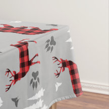 Buffalo Plaid Woodland Animals Pattern