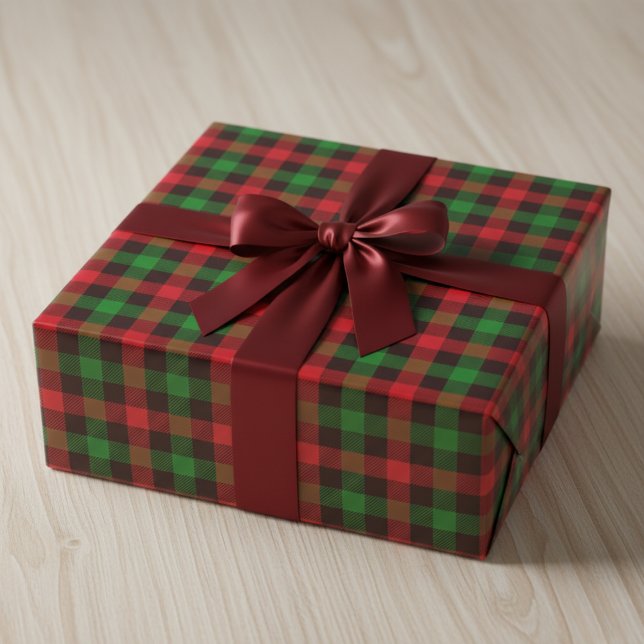 Buffalo Plaid Wrapping Paper (Buffalo Plaid Holiday Wrapping Paper)