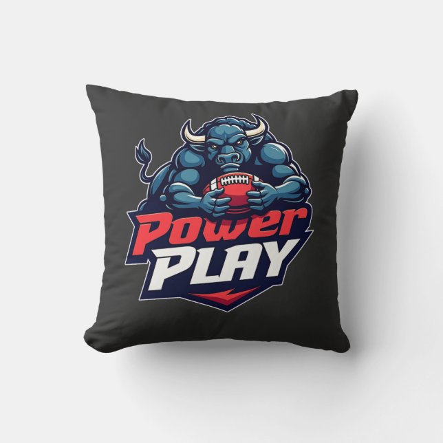 Buffalo - Power Play Throw Pillow (Front)
