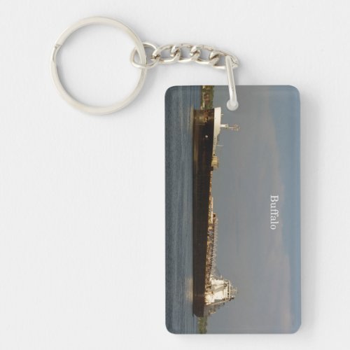 Buffalo rectangle acrylic key chain