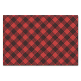 Buffalo Red and Black Plaid Winter Christmas Tissue Paper
