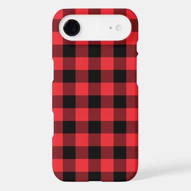 Buffalo Red Black Plaid Check Case-Mate iPhone Case (Back)