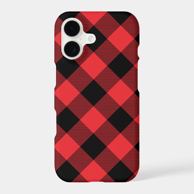 Buffalo Red Black Plaid Check Case-Mate iPhone Case (Back)