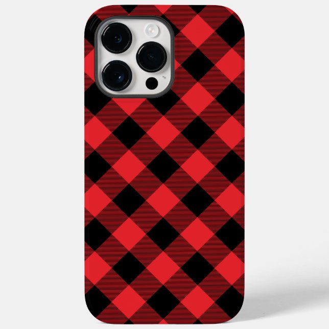 Buffalo Red Black Plaid Check Case-Mate iPhone Case (Back)