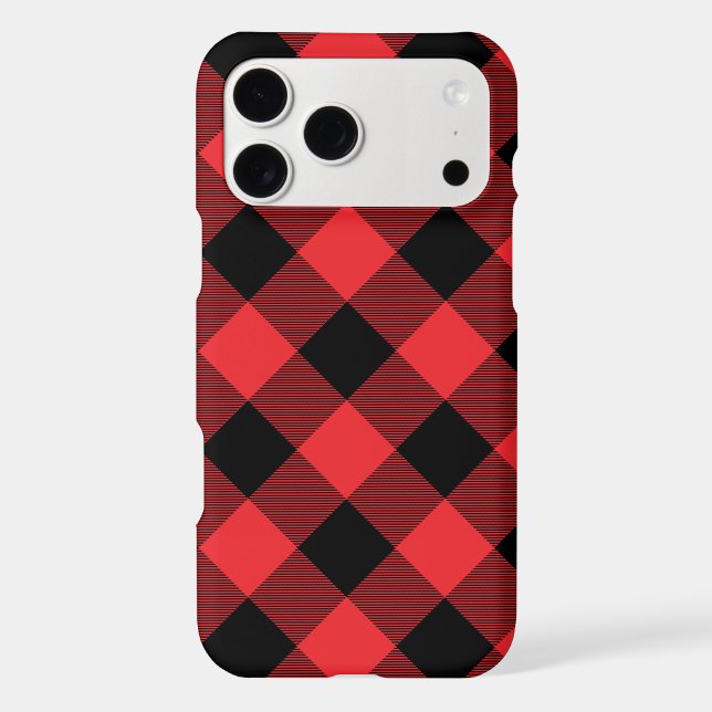Buffalo Red Black Plaid Check Case-Mate iPhone Case (Back)
