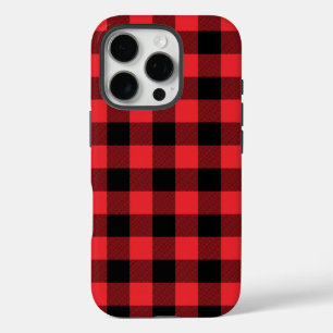 Buffalo Red Black Plaid Check iPhone 16 Pro Case