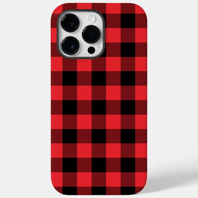 Buffalo Red Black Plaid Check Case-Mate iPhone Case (Back)