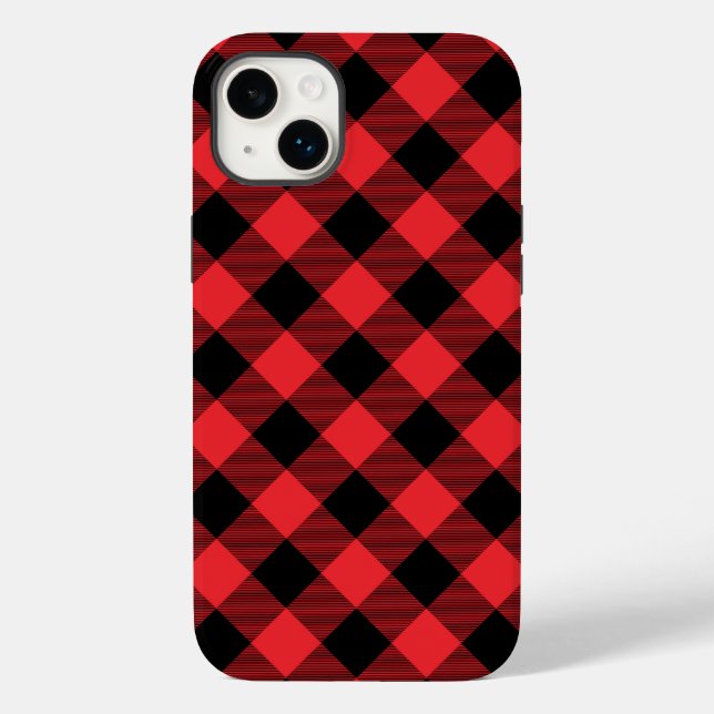 Buffalo Red Black Plaid Check Case-Mate iPhone Case (Back)