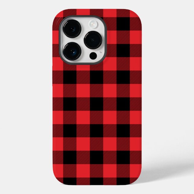 Buffalo Red Black Plaid Check Case-Mate iPhone Case (Back)