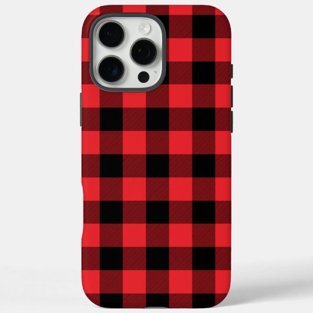 Buffalo Red Black Plaid Check Case-Mate iPhone Case (Back)
