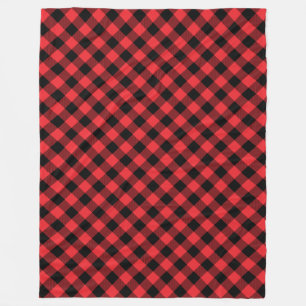 Buffalo Red Black Plaid Check Fleece Blanket
