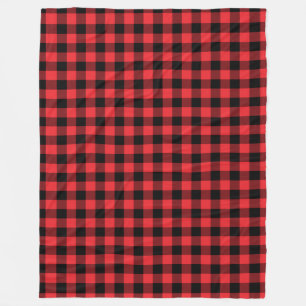 Buffalo Red Black Plaid Check Fleece Blanket