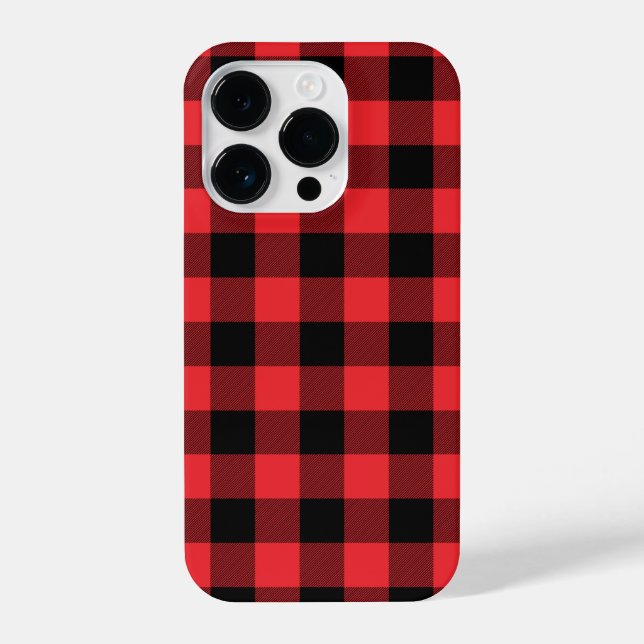Buffalo Red Black Plaid Check iPhone Case (Back)