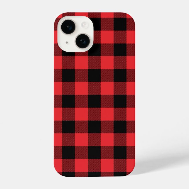 Buffalo Red Black Plaid Check iPhone Case (Back)