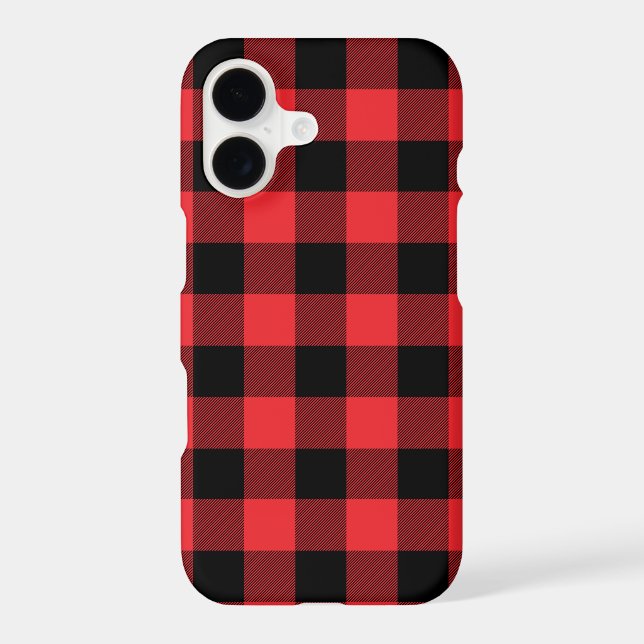 Buffalo Red Black Plaid Check Iphone Case (Back)
