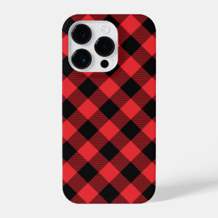 Buffalo Red Black Plaid Check iPhone 14 Pro Case