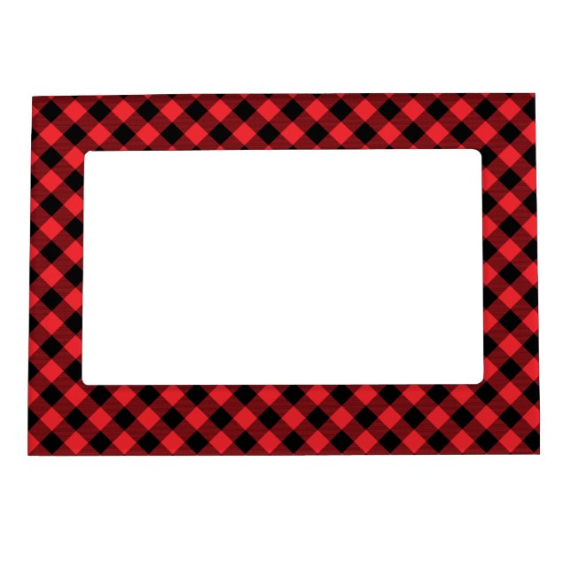 Buffalo Red Black Plaid Check Magnetic Frame (Front)