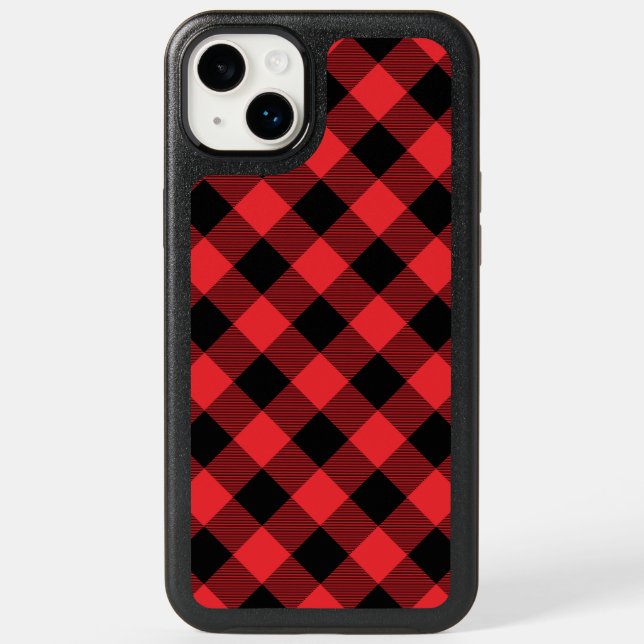 Buffalo Red Black Plaid Check Otterbox iPhone Case (Back)