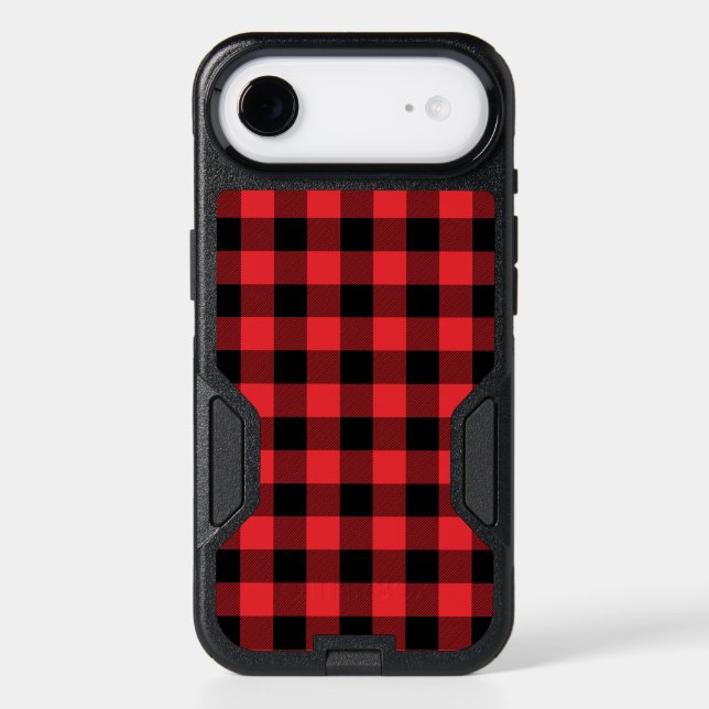 Buffalo Red Black Plaid Check Otterbox iPhone Case (Back)