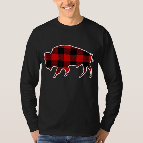 Buffalo Red Buffalo Plaid Tamaraw Matching PJ Fami T_Shirt