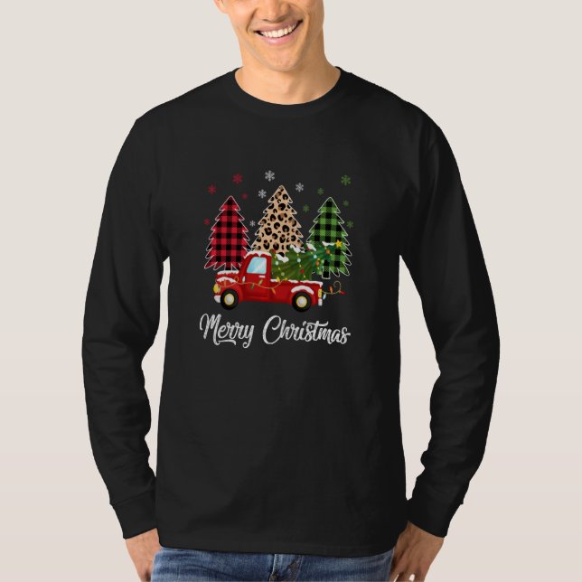 Buffalo Red Plaid Christian Merry Christmas Of The T-Shirt (Front)