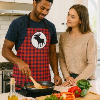 Buffalo Red Plaid with Black Moose