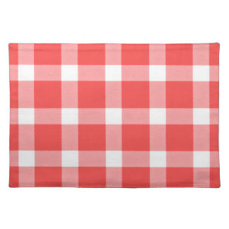 Buffalo Red White Plaid Holiday Picnic Classic Cloth Placemat