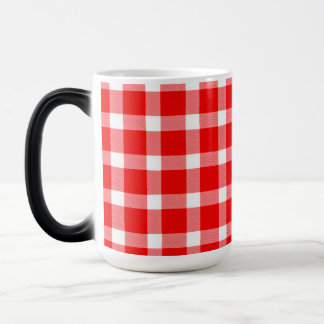 Buffalo Red White Plaid Holiday Picnic Classic Color Morph Mug