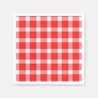 Buffalo Red White Plaid Holiday Picnic Classic Napkins