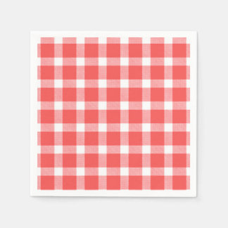Buffalo Red White Plaid Holiday Picnic Classic Napkins