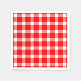 Buffalo Red White Plaid Holiday Picnic Classic Napkins