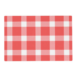 Buffalo Red White Plaid Holiday Picnic Classic  Placemat