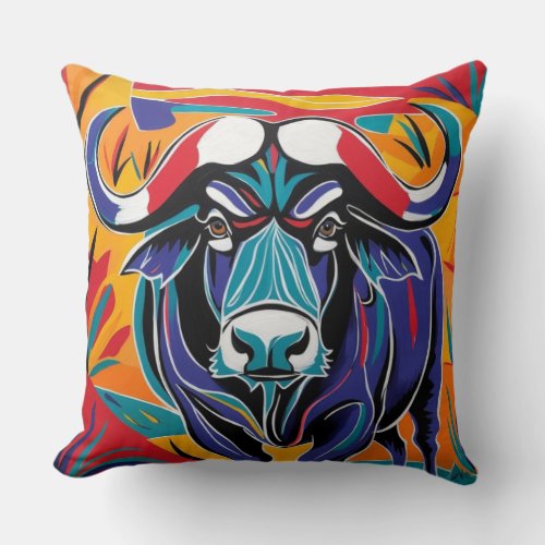 Buffalo reversable throw pillow