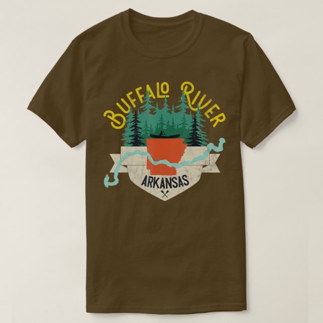 Buffalo River Arkansas National Park River Floatin T-Shirt (Design Front)