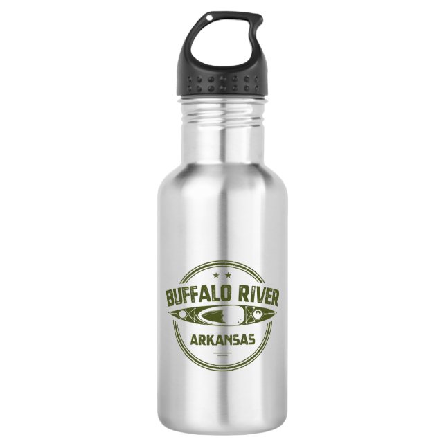 Buffalo River, Arkansas Stainless Steel Water Bottle (Front)