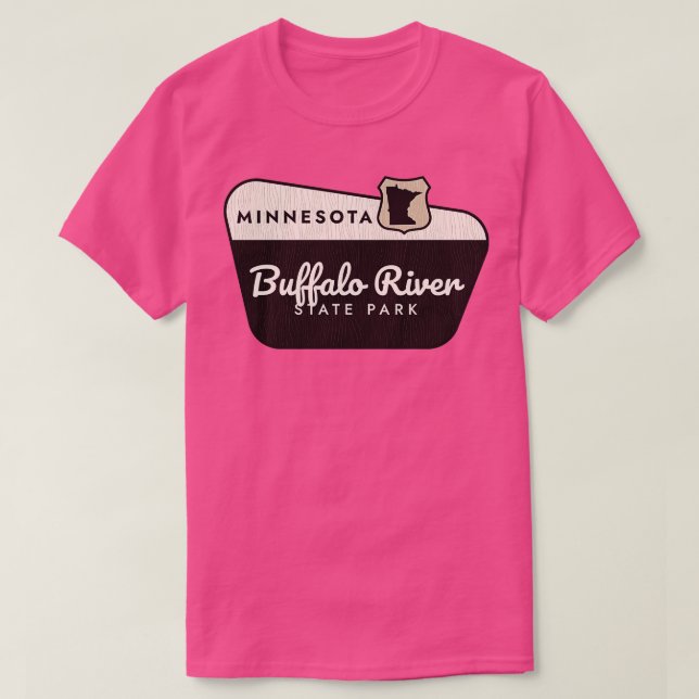 Buffalo River State Park Minnesota Welcome Sign T-Shirt (Design Front)