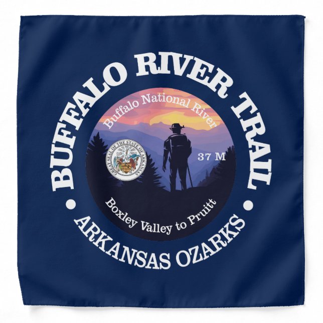 Buffalo River Trail (rd2) Bandana (Front)