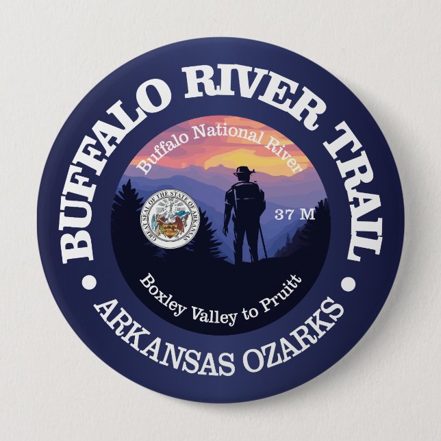Buffalo River Trail (rd2) Button (Front)