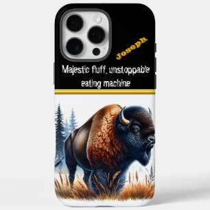Buffalo Roaming in a Serene Forest iPhone 16 Pro Max Case