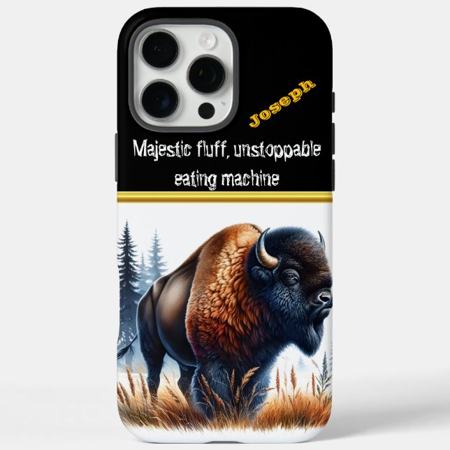 Buffalo Roaming in a Serene Forest Case-Mate iPhone Case (Back)