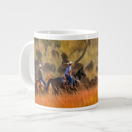 Buffalo Roundup Giant Coffee Mug