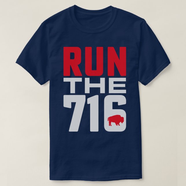 Buffalo Runner Run the 716 Buffalo NY T-Shirt (Design Front)