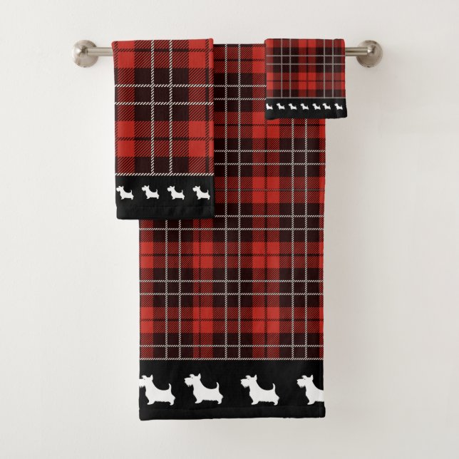 Buffalo Scottish Tartan Plaid Checkered Bath Towel Set (Insitu)