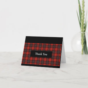 Buffalo Scottish Tartan Plaid Checkered Letterpress Thank You Card