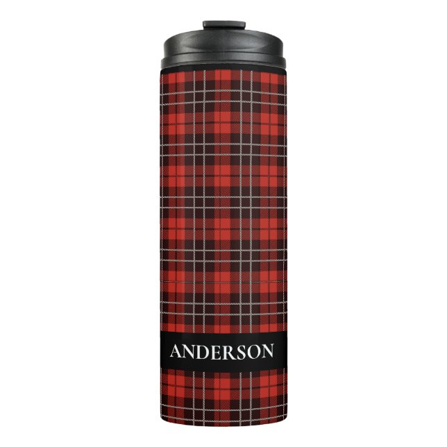 Buffalo Scottish Tartan Plaid Checkered Stainless  Thermal Tumbler (Front)