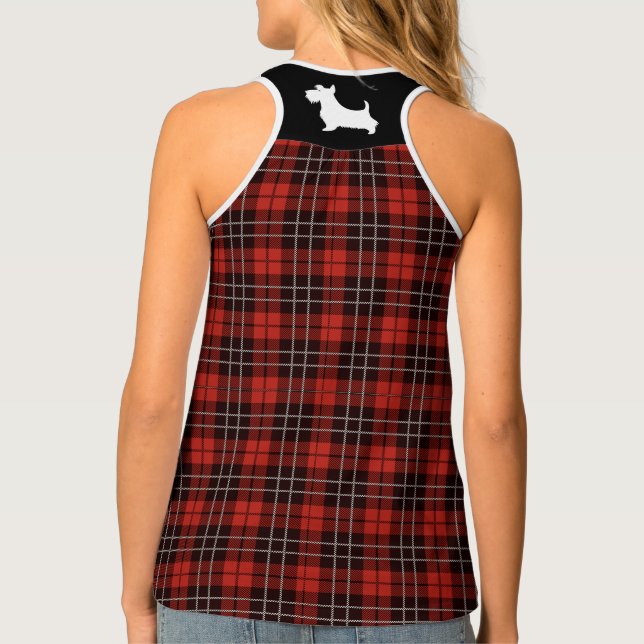 Buffalo Scottish Tartan Plaid Checkered Tank Top (Back)