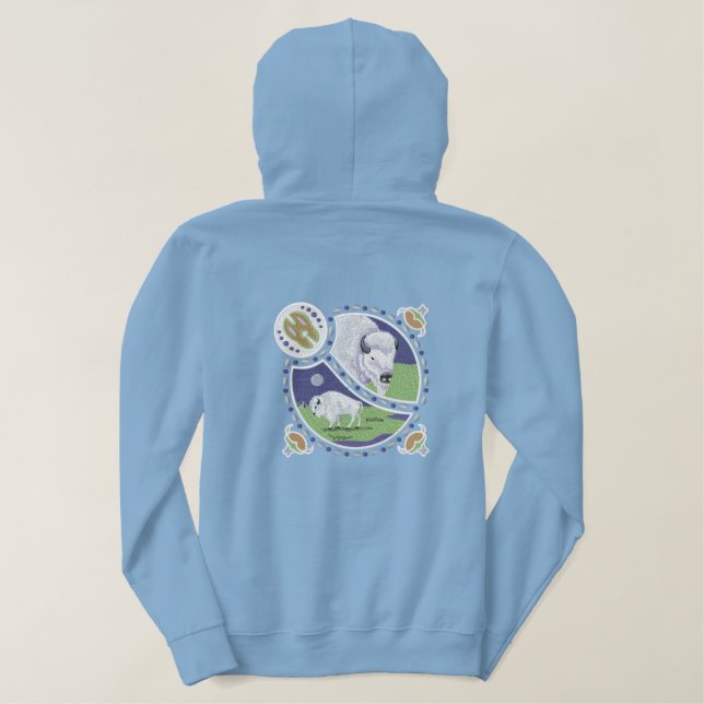 Buffalo Shield Embroidered Hoodie (Design Back)